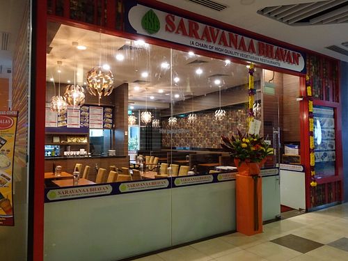 Restaurant Exterior and Interior at Saravana Bhavan - Alexandra Retail Centre in Central Singapore