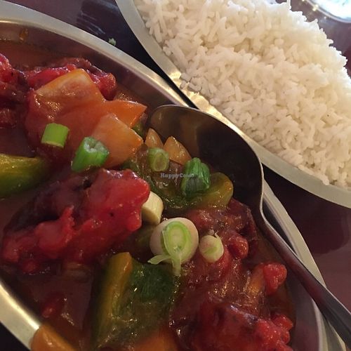 Gobhi Manchurian (gravy) at Udupi Bhavan in Shrewsbury