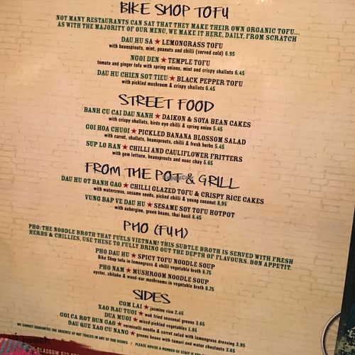 maybe bit clearer menu? December 2017 at Hanoi Bike Shop in Glasgow