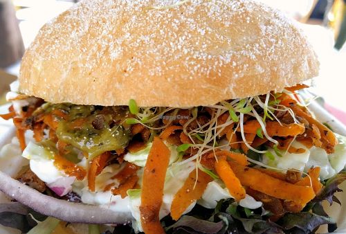 Pulled Veggie Sandwich at Mr Jackson's Plant Based Food Truck in Tauranga