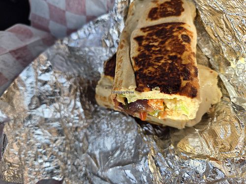 Vegan gluten free wrap at Leg Up Farmers Market in York