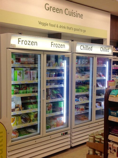 Lots of frozen vegan options, tofurky, vegan burgers, vegan cheese  at Holland & Barrett - Quadrant Shopping Centre in Swansea