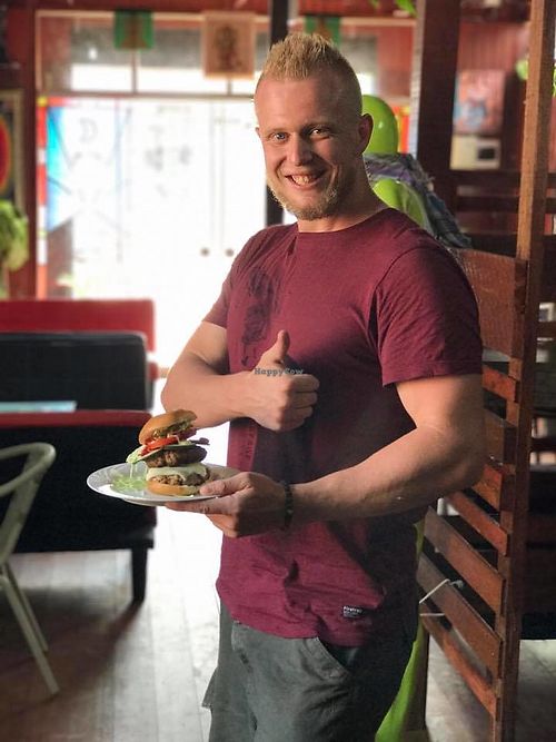 vegan burger
 at Elixir Restaurante Pucallpa in Pucallpa