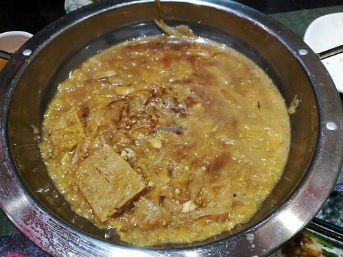 Tofu & chinese cabbage noodle soup at Vegetarian Dumpling in Beijing