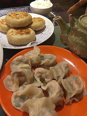 Vegan dumplings! at Vegetarian Dumpling in Beijing