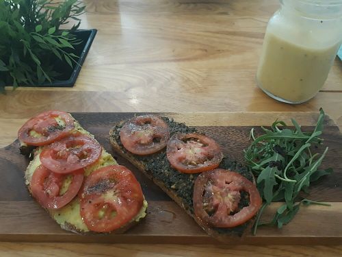 Toasts at Nourish Cafe in Yangon