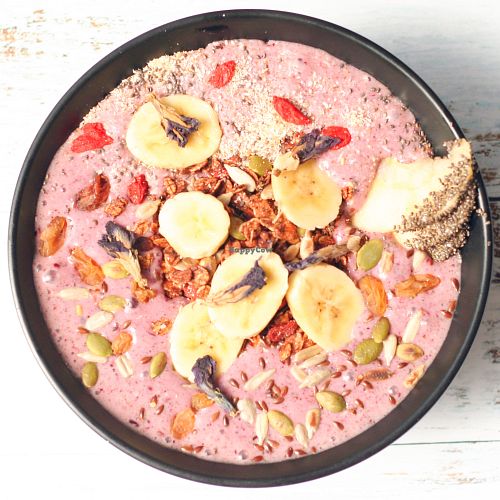 Acai Smoothie Bowl - fruity and satisfying to the eyes and tastebuds! at Nourish Cafe in Yangon