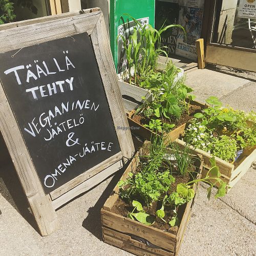 sometimes they even have vegan home-made icecream at Espresso Edge in Helsinki