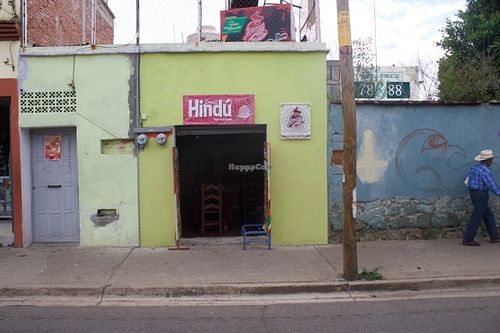 Street view at Comida Hindu in Oaxaca