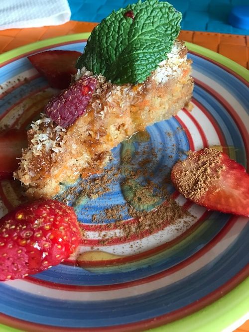 Best Carrot cake ever! at Arvore do Mundo in Porto