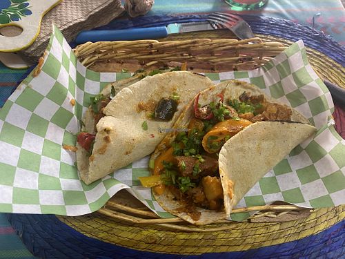 Tacos de Pastor  at Los Alebrijes Veg in Mexico City