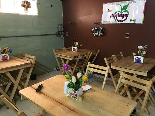 Cute setup  at Los Alebrijes Veg in Mexico City