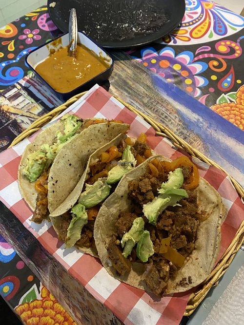Tacos (part of daily menu) at Los Alebrijes Veg in Mexico City