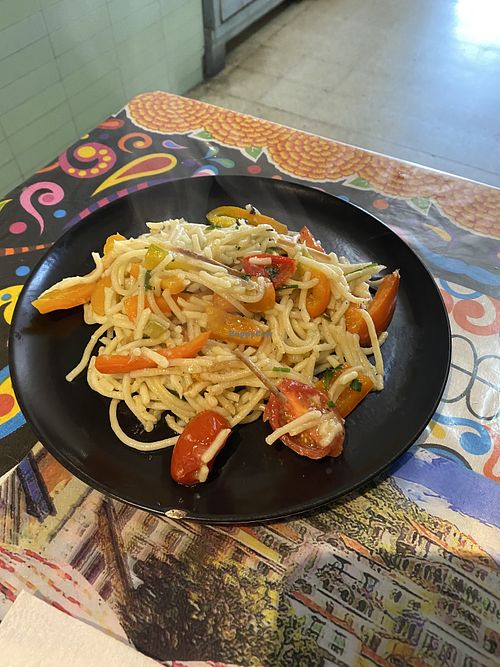 Pasta at Los Alebrijes Veg in Mexico City
