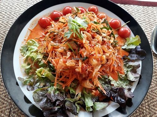 Pomelo salad at Ama Vegan Kitchen in Chiang Mai