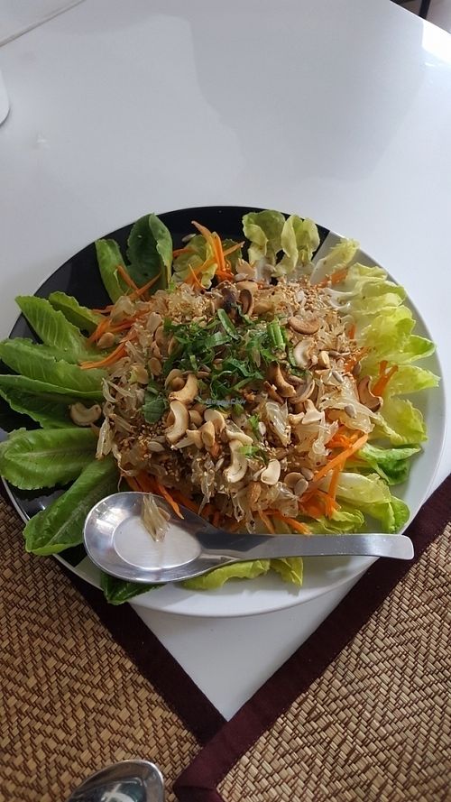 pomelo salad at Ama Vegan Kitchen in Chiang Mai