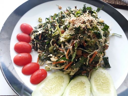 Burmese Tea Leaf Salad at Ama Vegan Kitchen in Chiang Mai