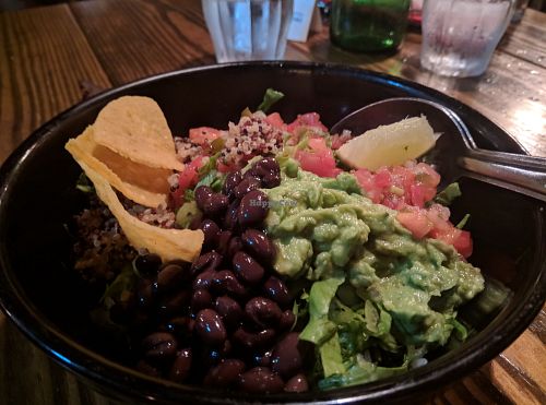 7 veggie... Tacos? I think? About 1100 yen. Fairly tasty. at Zest Cantina - Odaiba in Tokyo