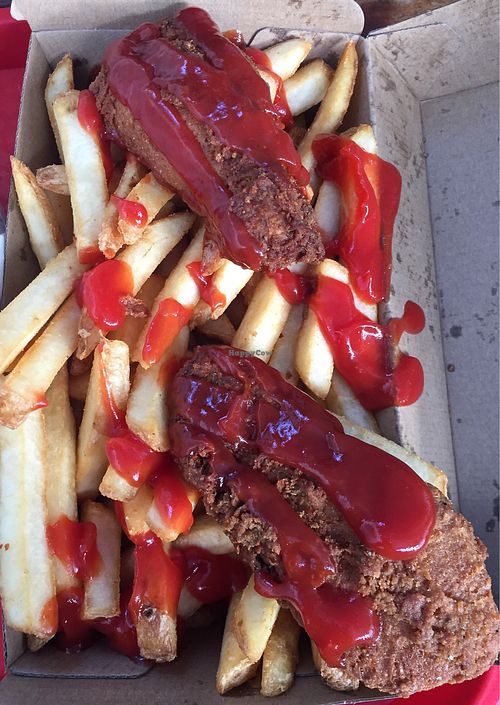 fried chick'n at Lord of the Fries - Britomart in Auckland