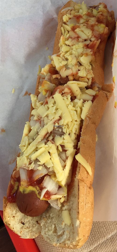hotdog at Lord of the Fries - Britomart in Auckland