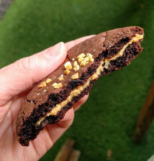 Inside the Peanut Butter Moustache Cookie at Lord of the Fries - Britomart in Auckland