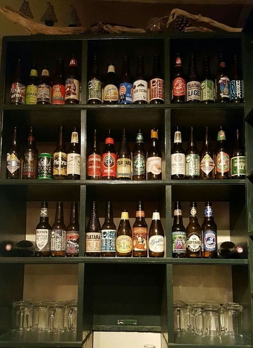 nice selection of beer at Pomodoro's in Antibes