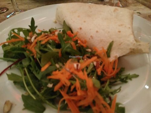 Vegan chickpea wrap at Pomodoro's in Antibes
