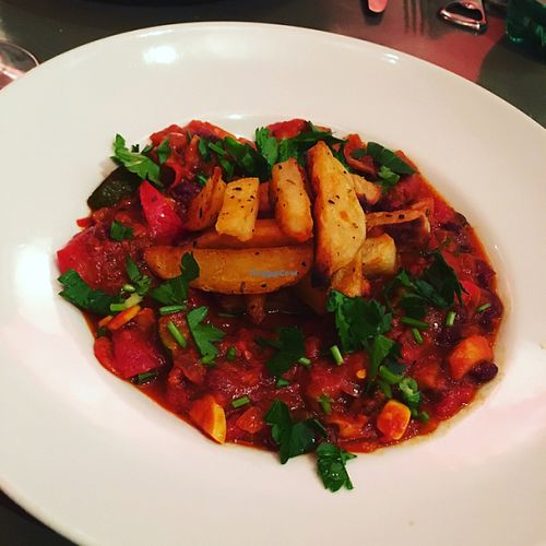 Bean and vegetable stew at Pomodoro's in Antibes