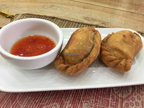 vegan samosa at Holy Basil in Ubud