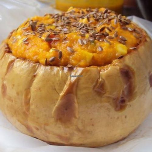 Vegan Meal - Stuffed Squash at Manjares Veganos in Buenos Aires