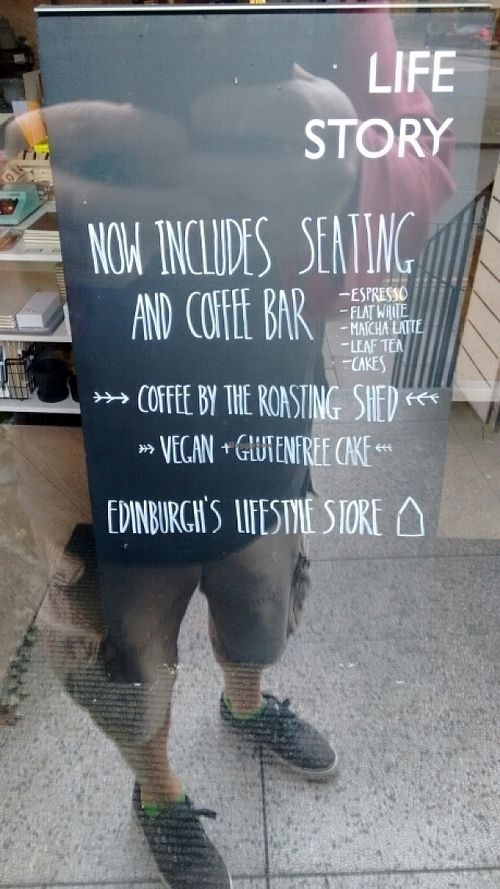 my legs at Life Story in Edinburgh