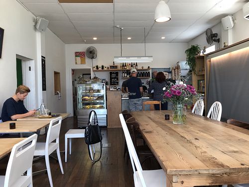 Indoor and outdoor comfortable space  at The Little Shop of Plenty in Maylands