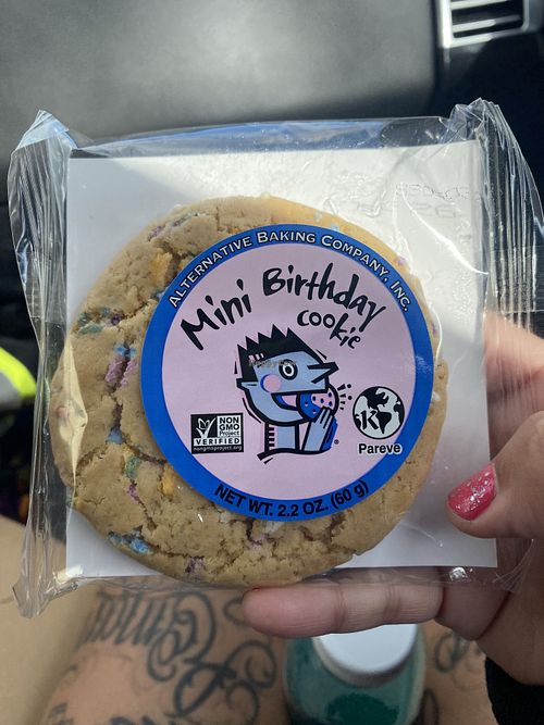 Yum!!! Mini Birthday Cake Cookie for a Sweet Treatt  at Alameda Natural Grocery in Alameda