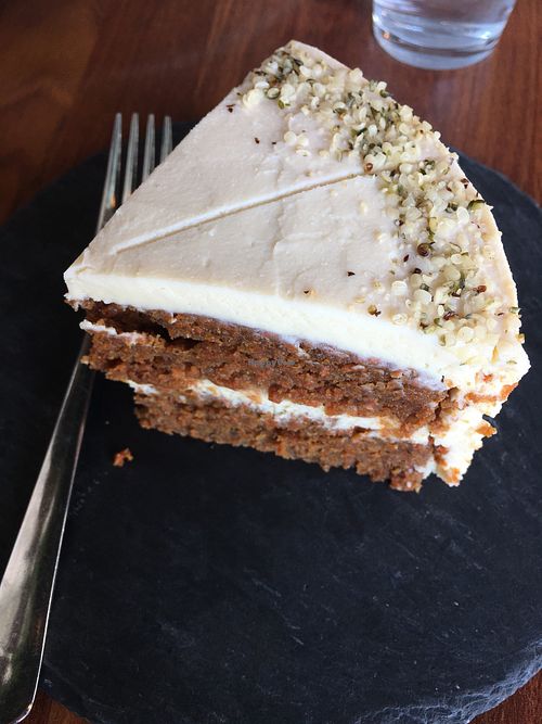 Carrot cake, sadly not too great, but I have high hopes for them to improve it! at Vegetus 베제투스 in Seoul