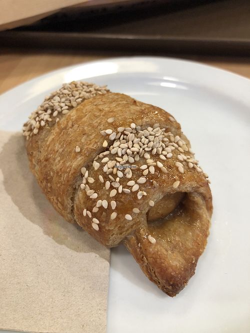 Vegan sausage croissant   at Veritas in Andorra La Vella