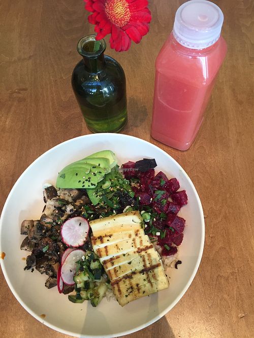 Poke vegan bowl  at Flower Child in Santa Monica
