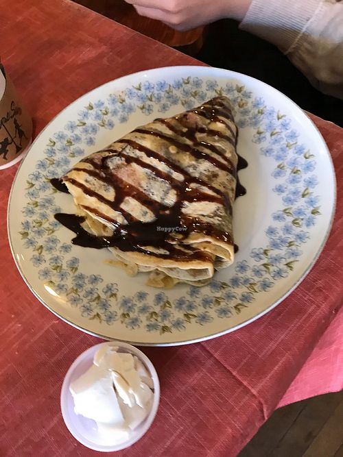 Fraise - strawberry, pecan, vegan cream cheese  at For Crepes Sake in Lansing