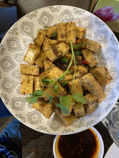 Lemongrass tofu  at Huong Viet in Footscray
