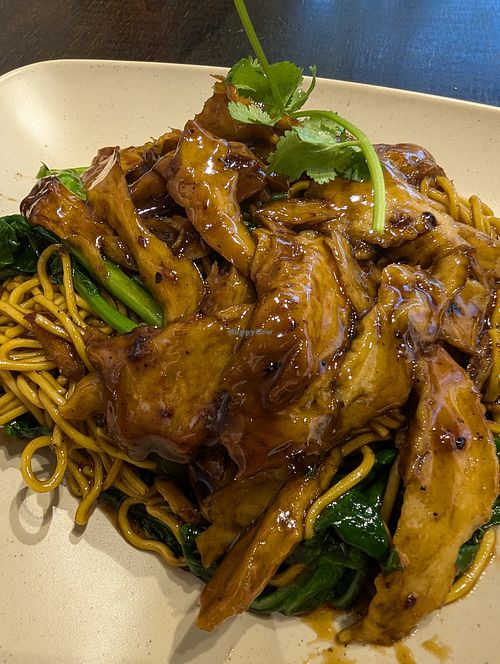 stir fried noodles with Peking duck at Huong Viet in Footscray