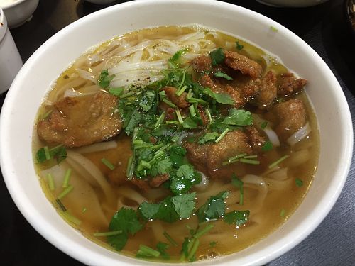 Pho with just mock chicken (no other mock meat - as requested) at Huong Viet in Footscray