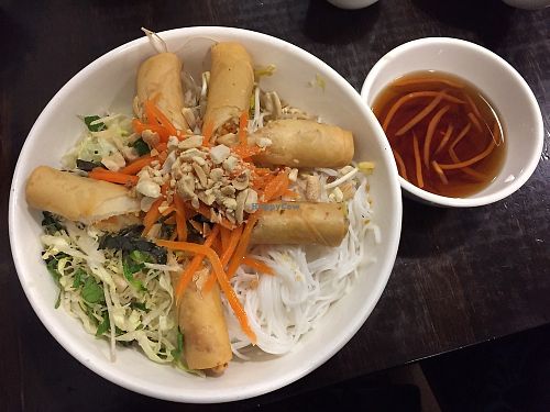 Spring roll salad with noodles  at Huong Viet in Footscray