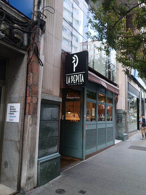 Outside at La Pepita Burger Bar in A Coruna