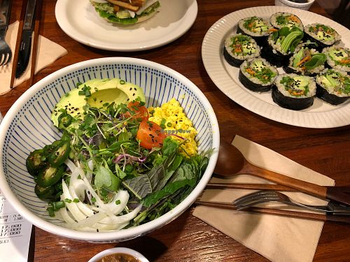 Tofu avocado rice bowl at The Picker - 더 피커 in Seoul