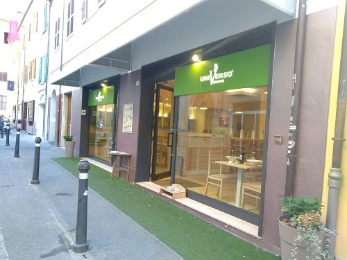 From the outside at Universo Vegano in Cesena