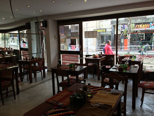 Inside the restaurant  at Madre Tierra in San Salvador De Jujuy