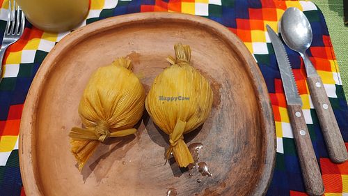 tamales de quinoa at Madre Tierra in San Salvador De Jujuy