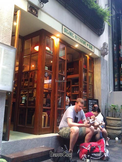 Entrance to cafe at Life Organic Health Cafe in Hong Kong Island