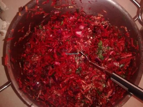 Big salad at Vegan People's Kitchen in Glasgow