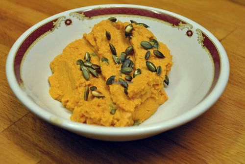 pumpkin hummous at Vegan People's Kitchen in Glasgow