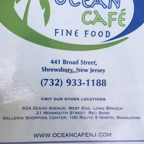 Ocean Cafe Long Branch New Jersey Restaurant HappyCow